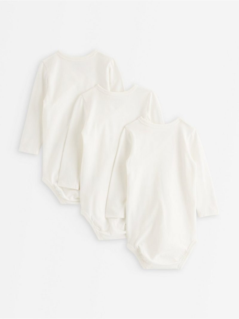 3-pack solid wrap bodysuits - 3013376-325