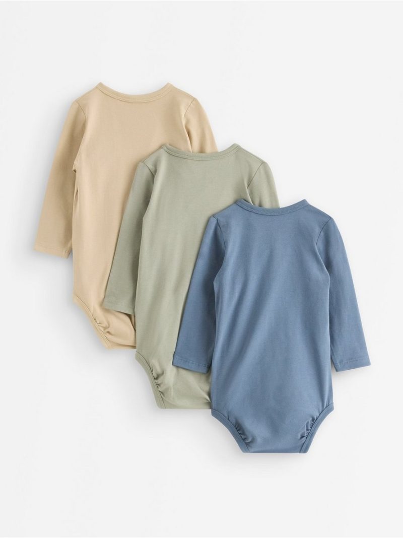 3-pack solid wrap bodysuits - 3013376-4146