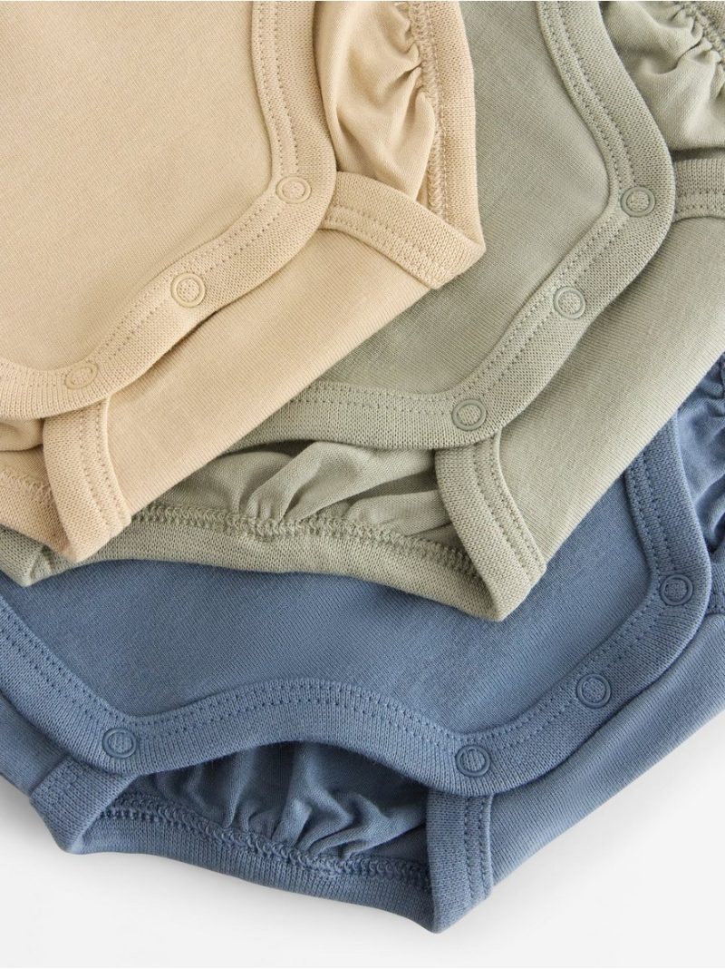 3-pack solid wrap bodysuits - 3013376-4146