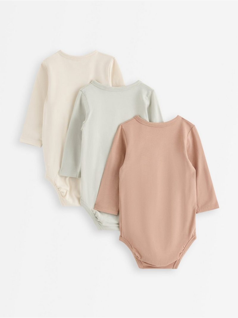 3-pack solid wrap bodysuits - 3013376-7541