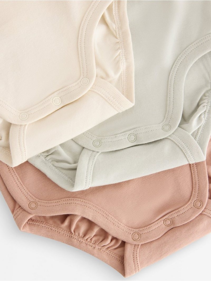 3-pack solid wrap bodysuits - 3013376-7541