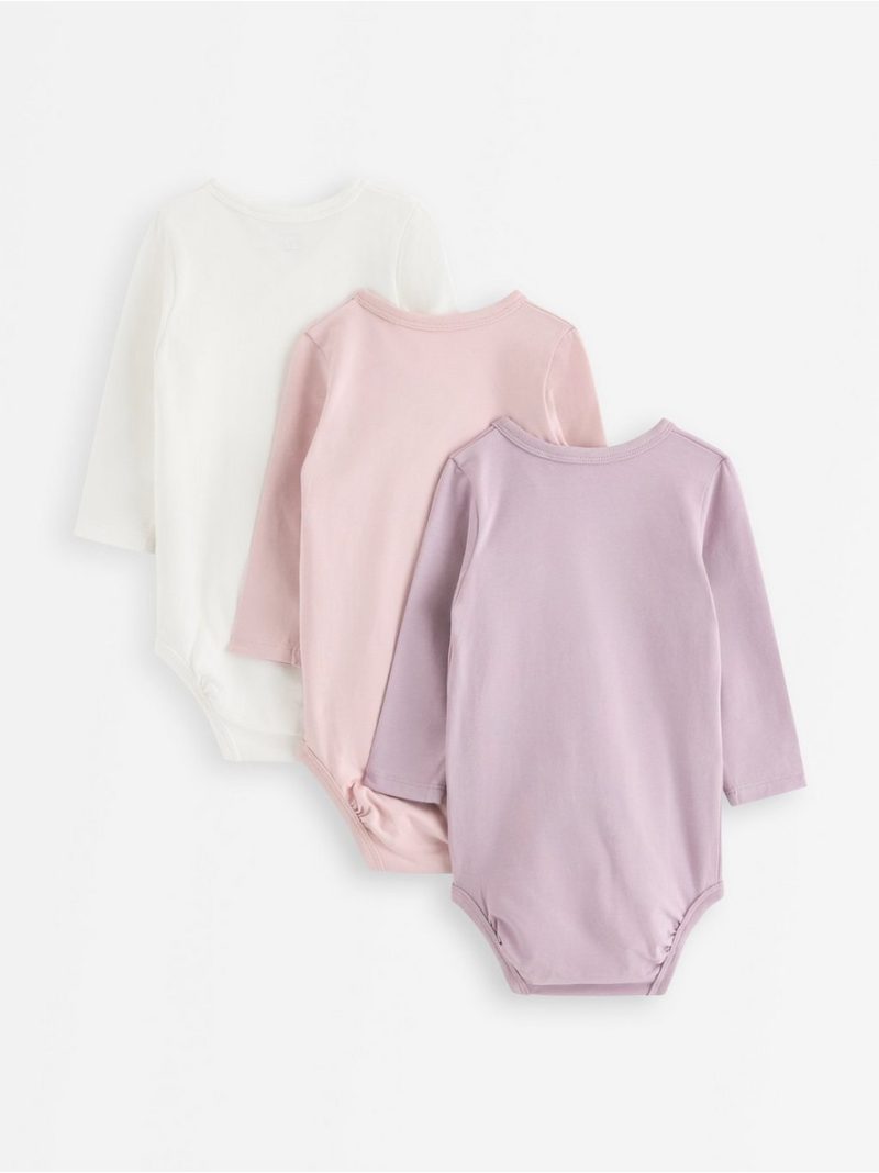 3-pack solid wrap bodysuits - 3013376-8121