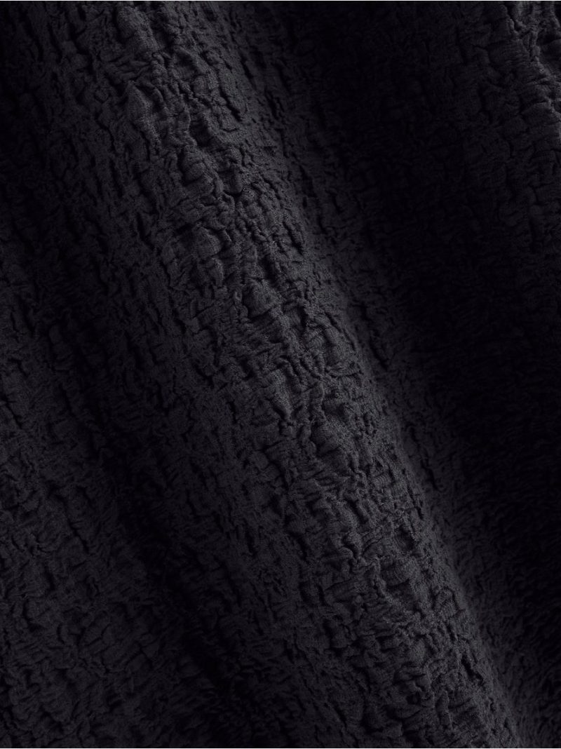 Crinkled midi dress with long sleeves - 3013382-80