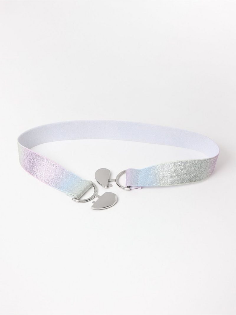 Elastic belt with glitter - 3013402-6665