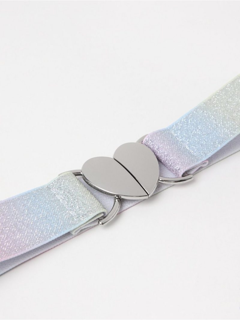 Elastic belt with glitter - 3013402-6665