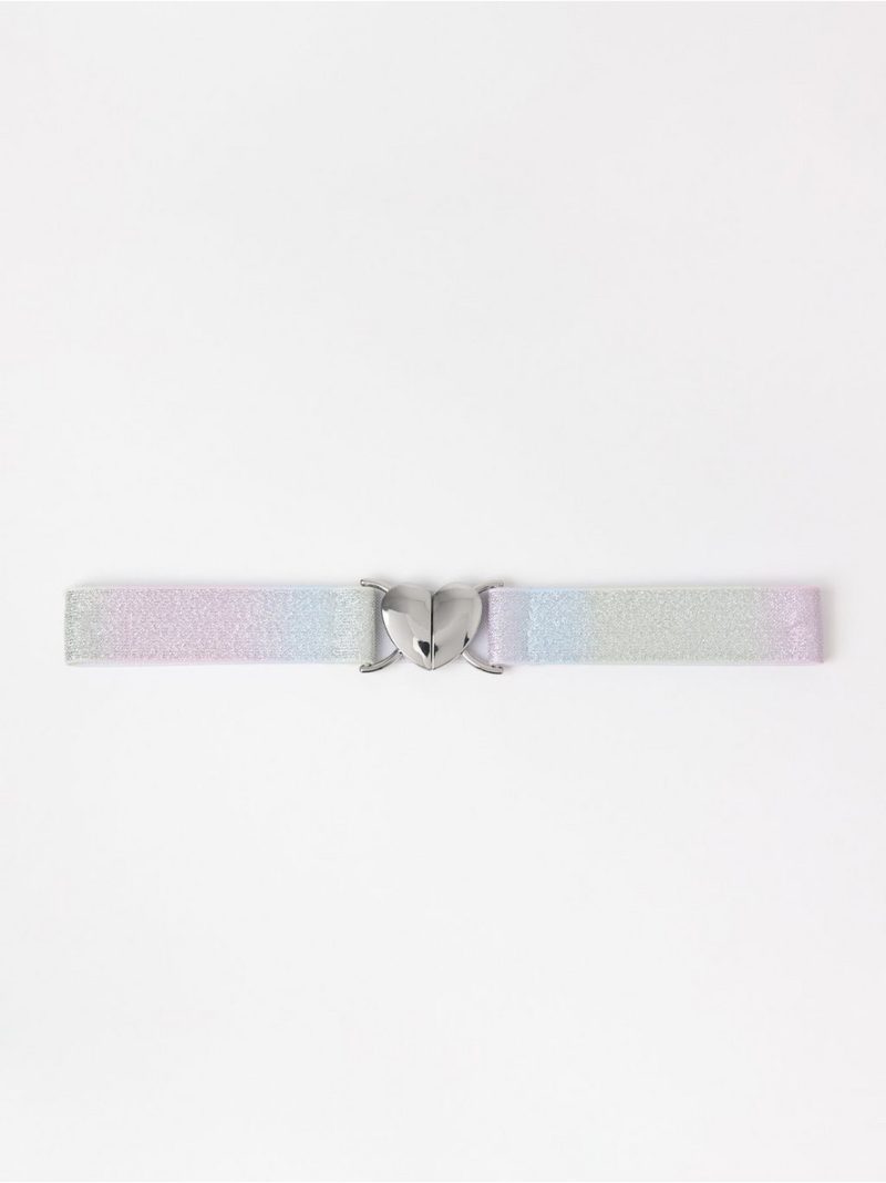 Elastic belt with glitter - 3013402-6665