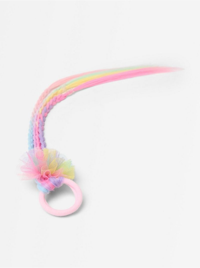 Hair elastic with fake hair braids - 3013437-6666