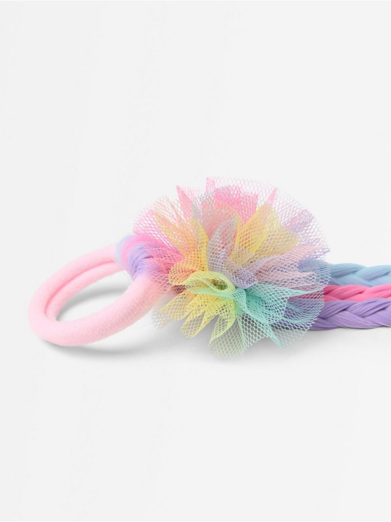 Hair elastic with fake hair braids - 3013437-6666