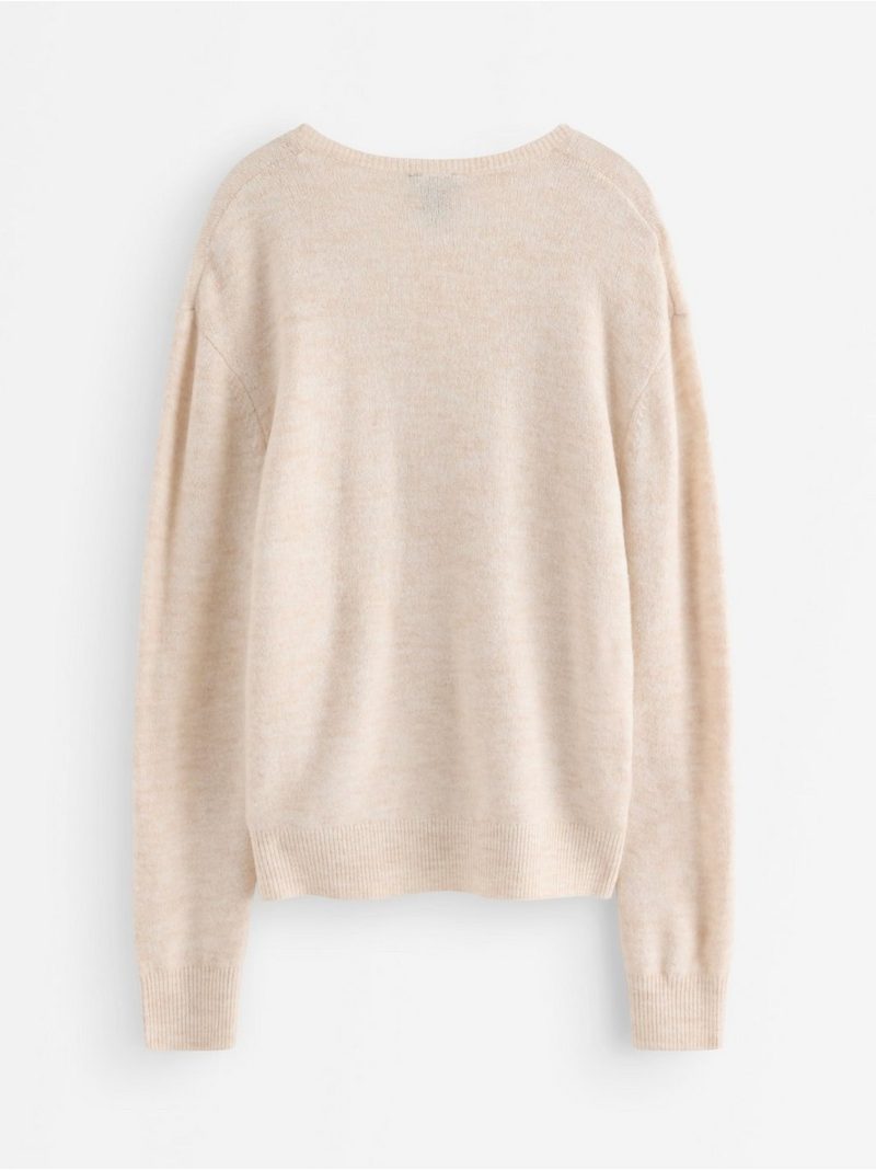 Fine-knit jumper with v-neck - 3013450-2659