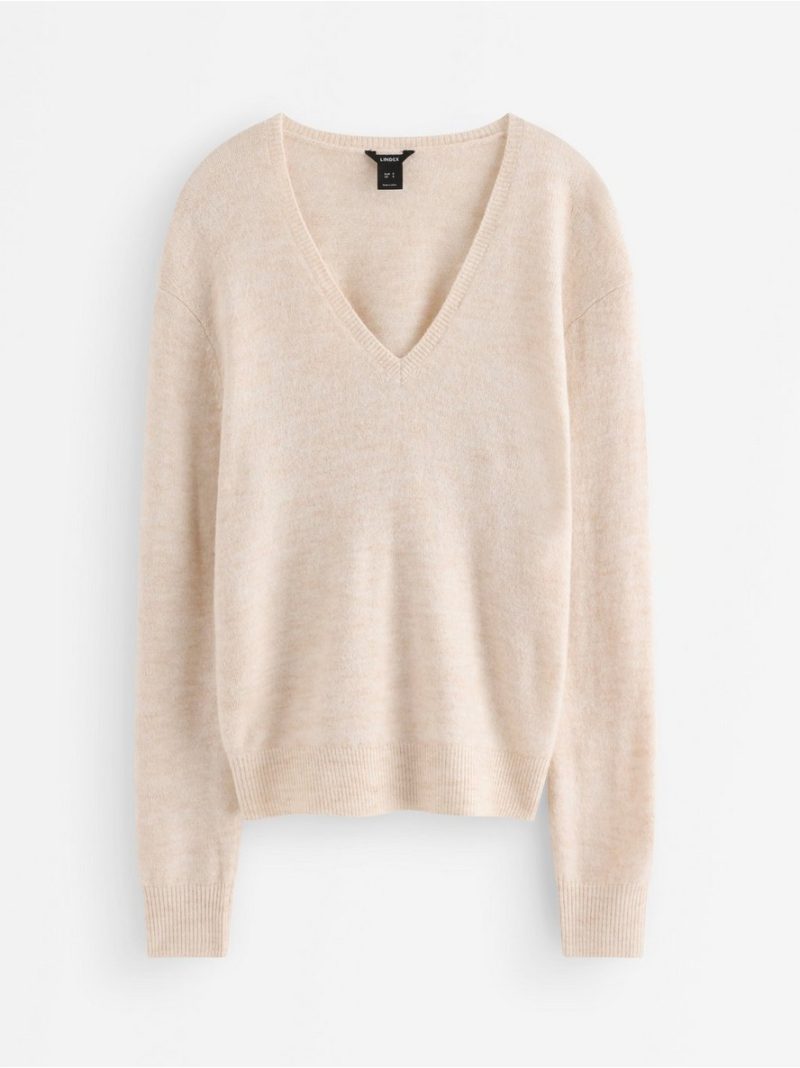 Fine-knit jumper with v-neck - 3013450-2659