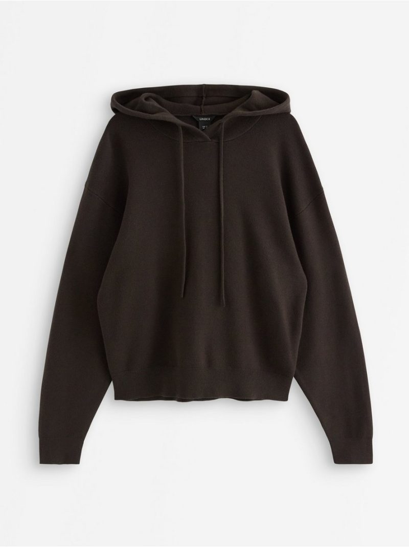Fine-knit hoodie - 3013558-8117