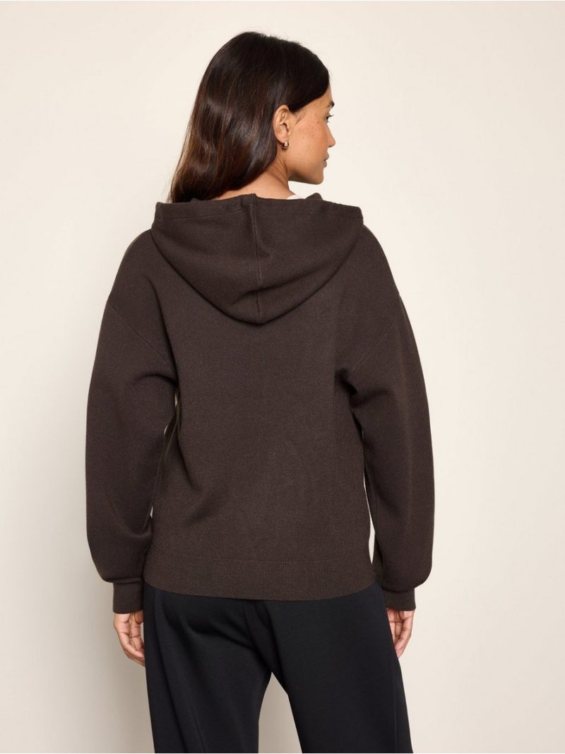 Fine-knit hoodie - 3013558-8117