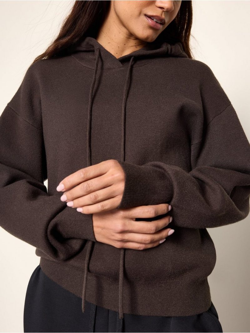 Fine-knit hoodie - 3013558-8117