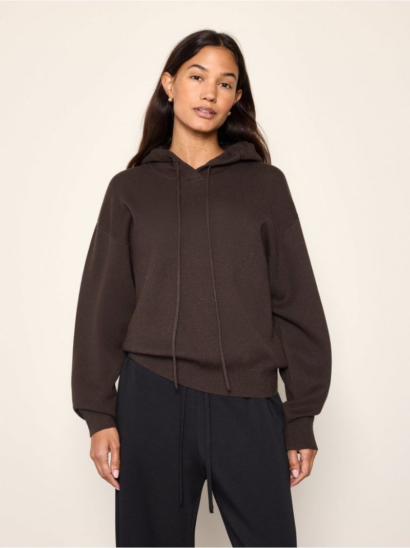 Fine-knit hoodie - 3013558-8117