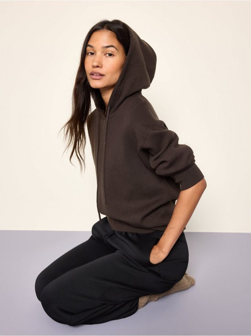 Fine-knit hoodie - 3013558-8117