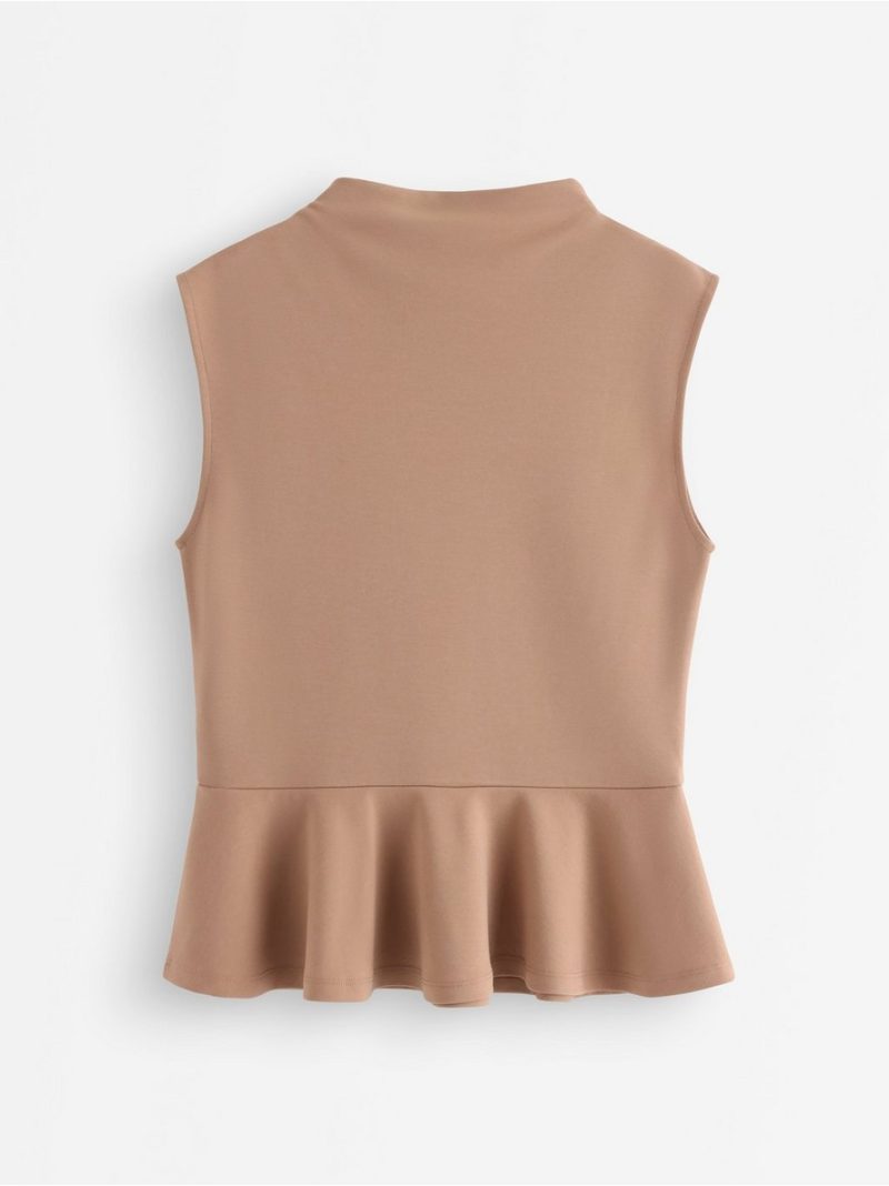 Sleeveless peplum top - 3013627-9843