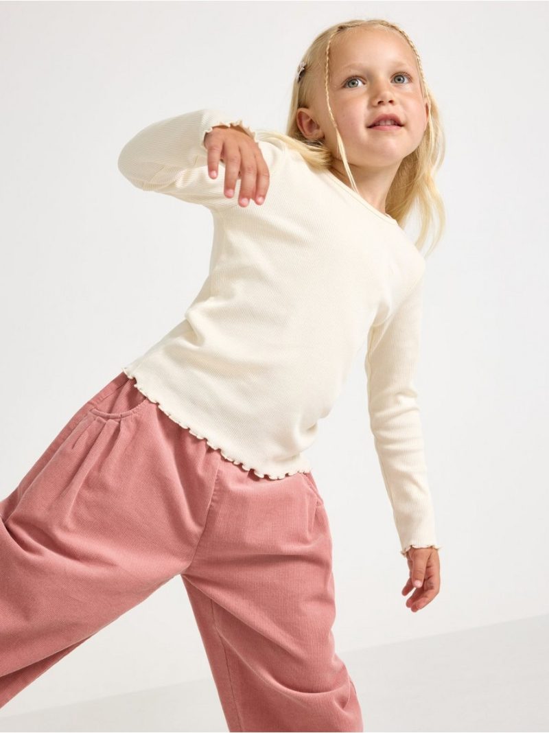 Ribbed long-sleeved top - 3013986-6728