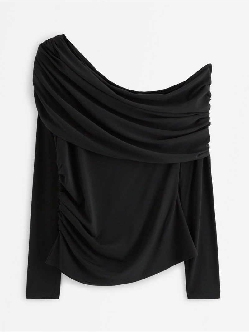 Long-sleeved top with cowl neck - 3014085-80