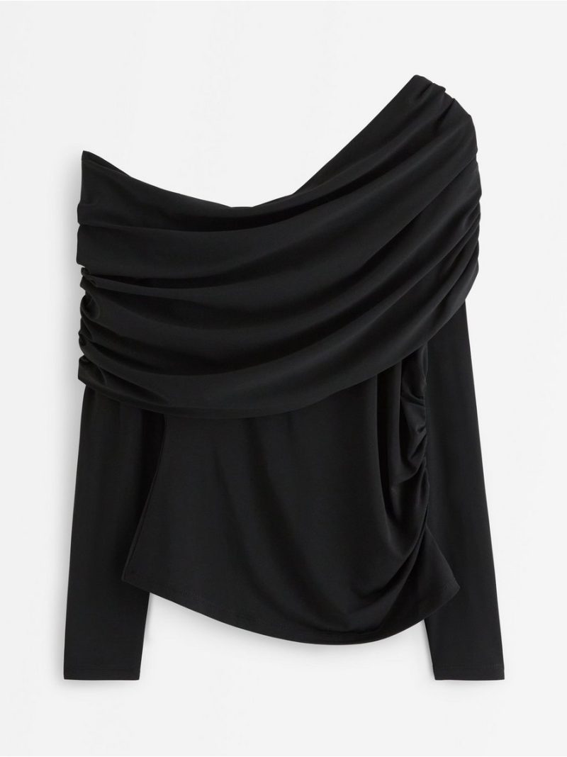 Long-sleeved top with cowl neck - 3014085-80