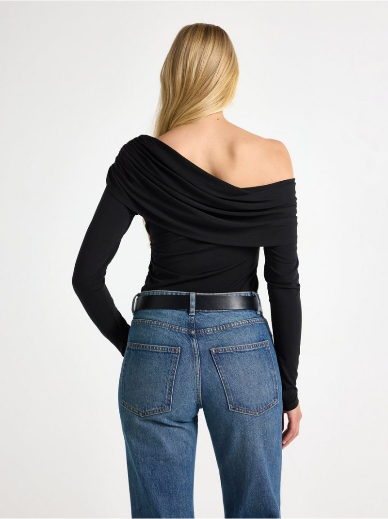 Long-sleeved top with cowl neck - 3014085-80