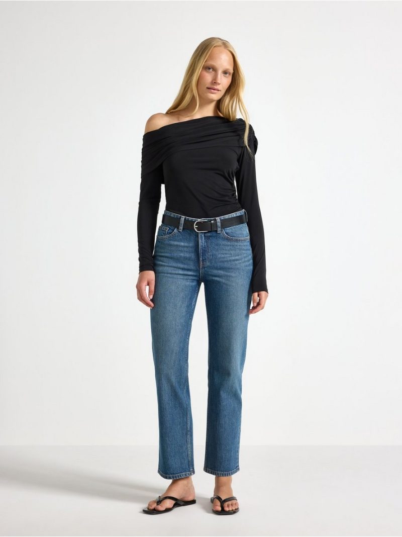 Long-sleeved top with cowl neck - 3014085-80