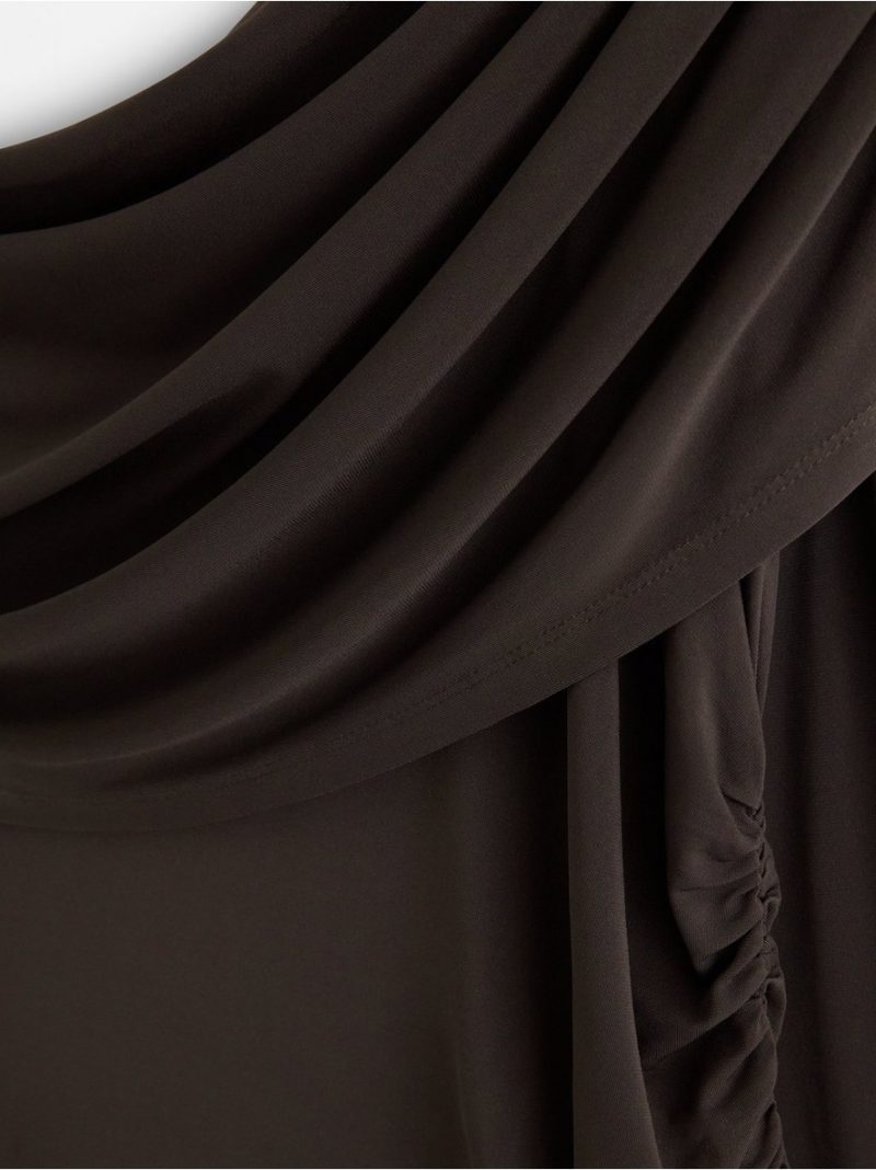Long-sleeved top with cowl neck - 3014085-8117