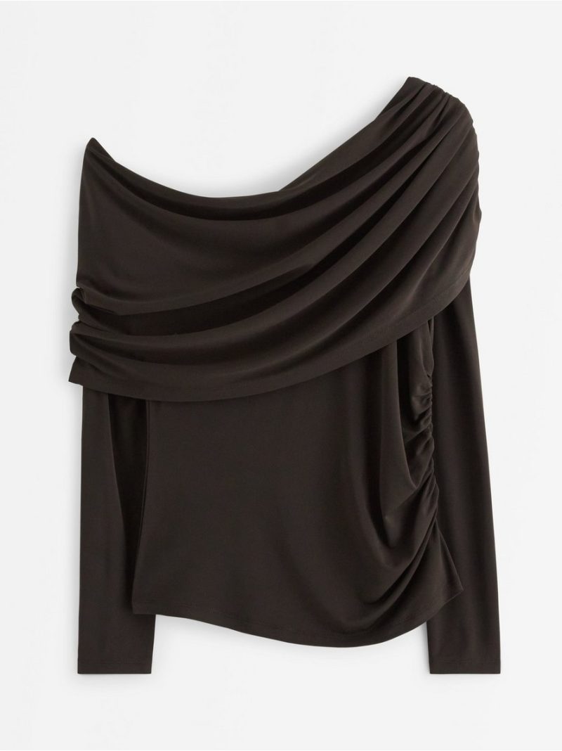 Long-sleeved top with cowl neck - 3014085-8117