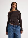 Long-sleeved top with cowl neck - 3014085-8117