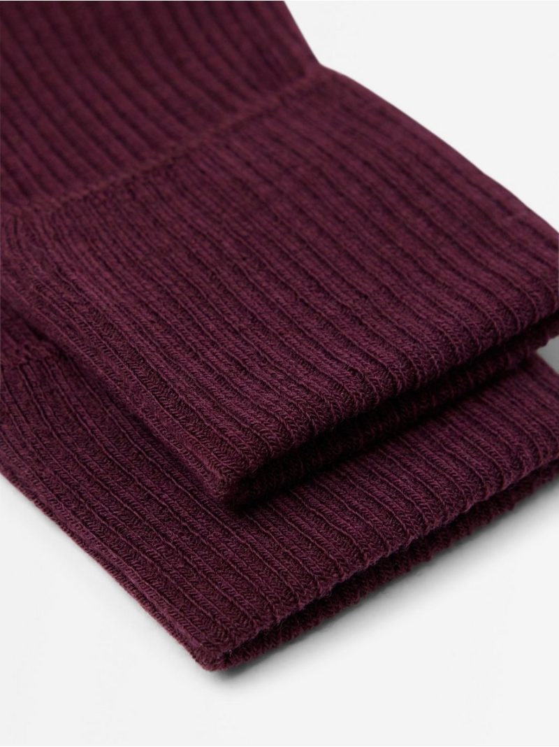 Ribbed merino wool socks - 8436103-1351