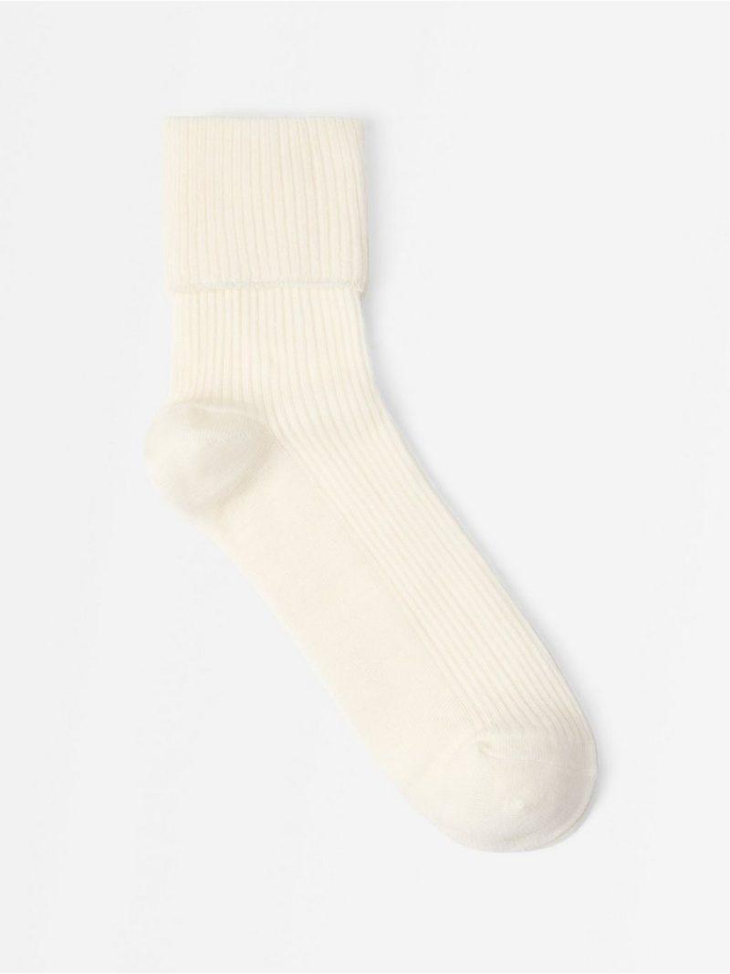 Ribbed merino wool socks - 8436103-2098