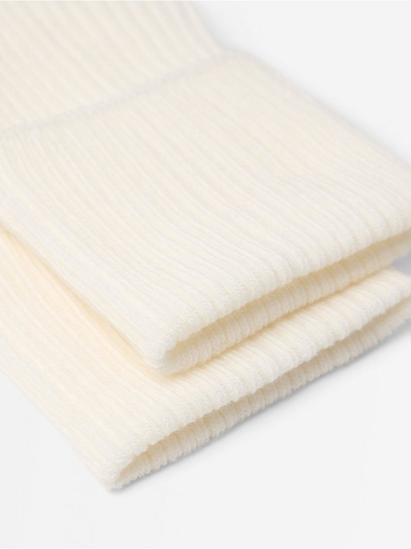 Ribbed merino wool socks - 8436103-2098