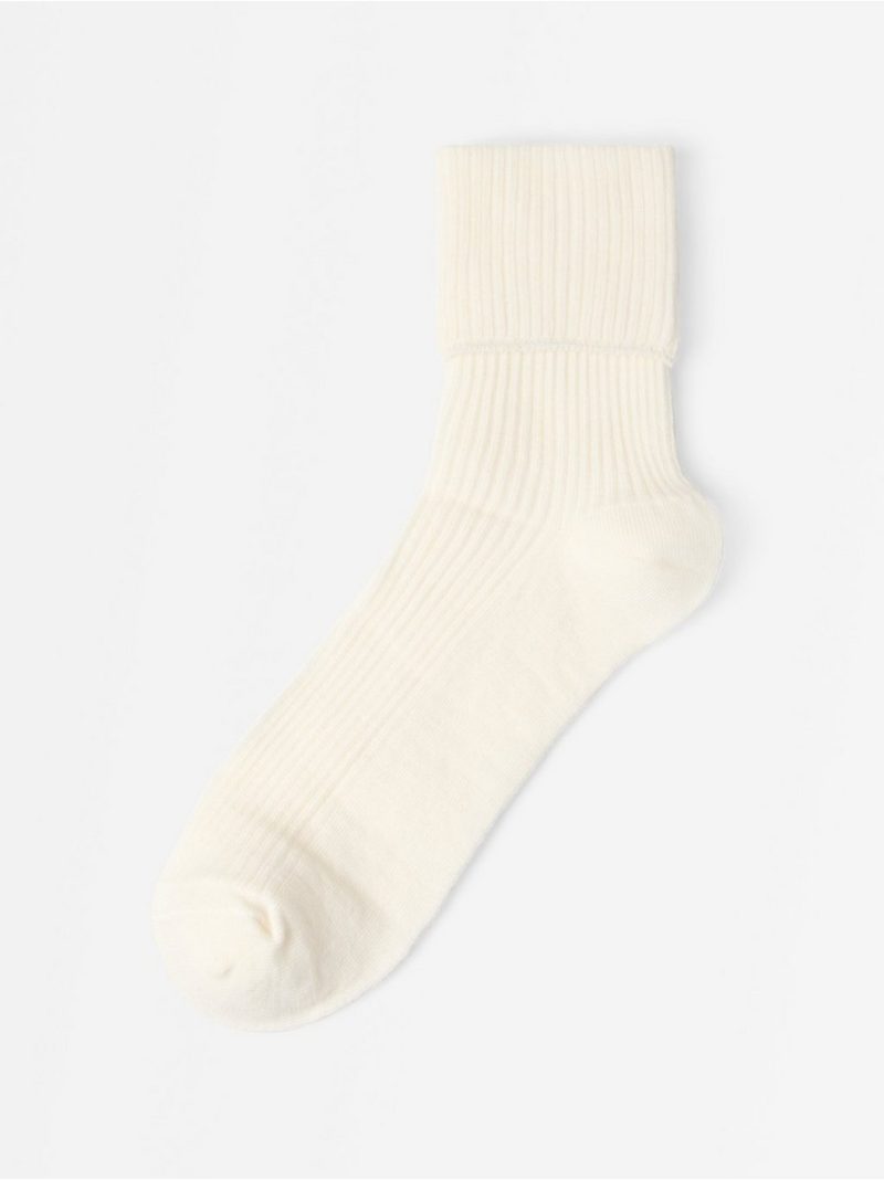 Ribbed merino wool socks - 8436103-2098