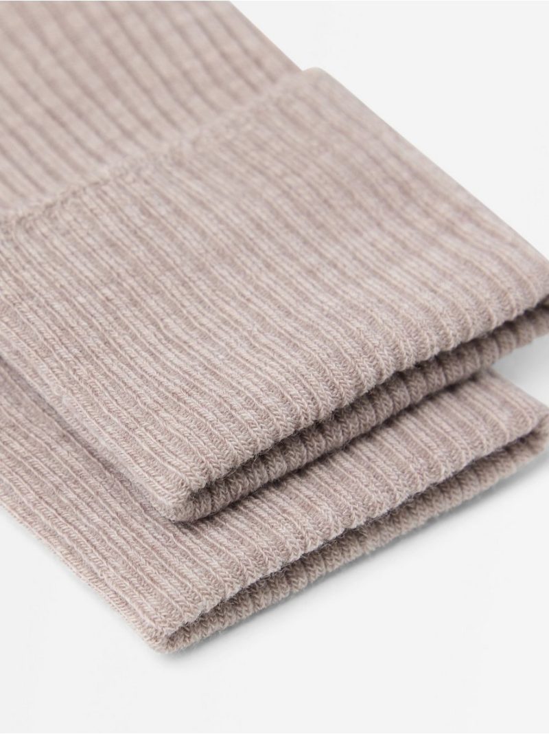 Ribbed merino wool socks - 8436103-4959