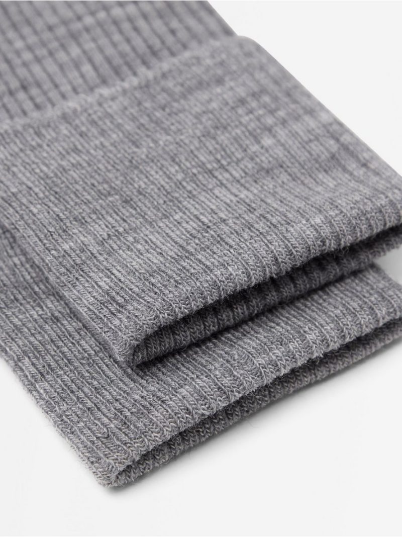 Ribbed merino wool socks - 8436103-6469