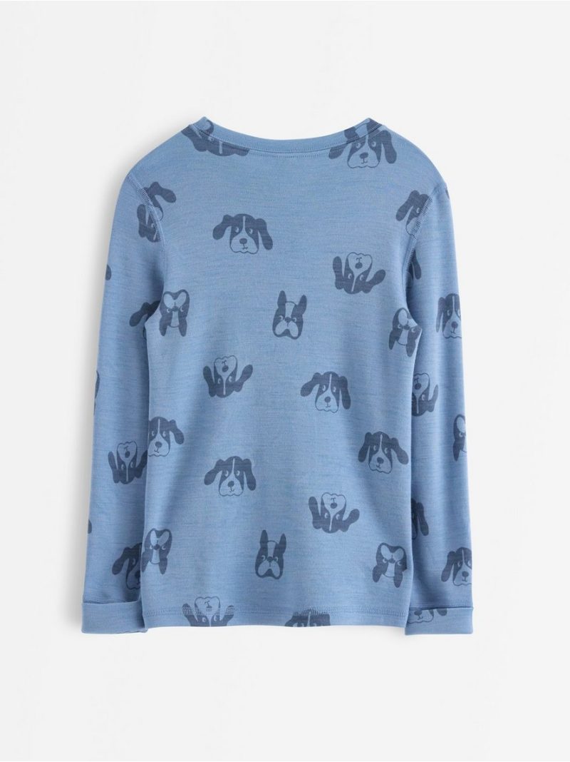 Long sleeve top in merino wool - 8583144-8174