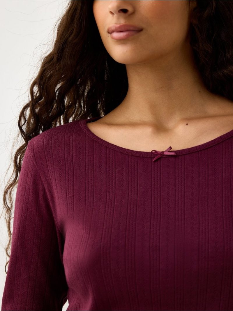 Pyjama top in pointelle - 3011472-9938