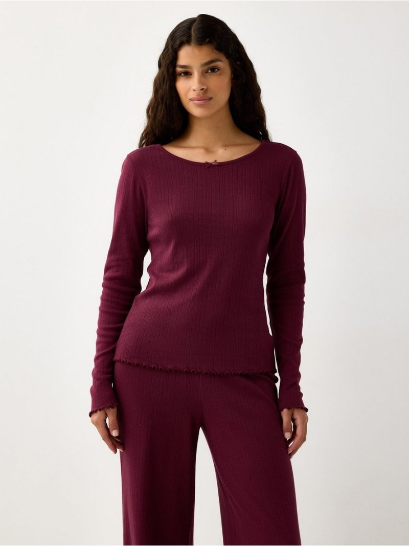 Pyjama top in pointelle - 3011472-9938