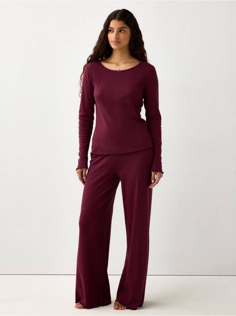 Pyjama top in pointelle - 3011472-9938