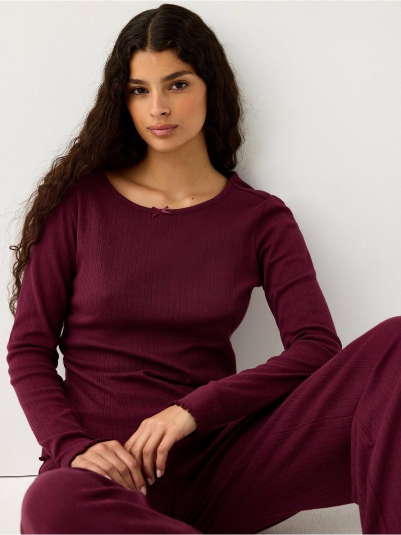 Pyjama top in pointelle - 3011472-9938