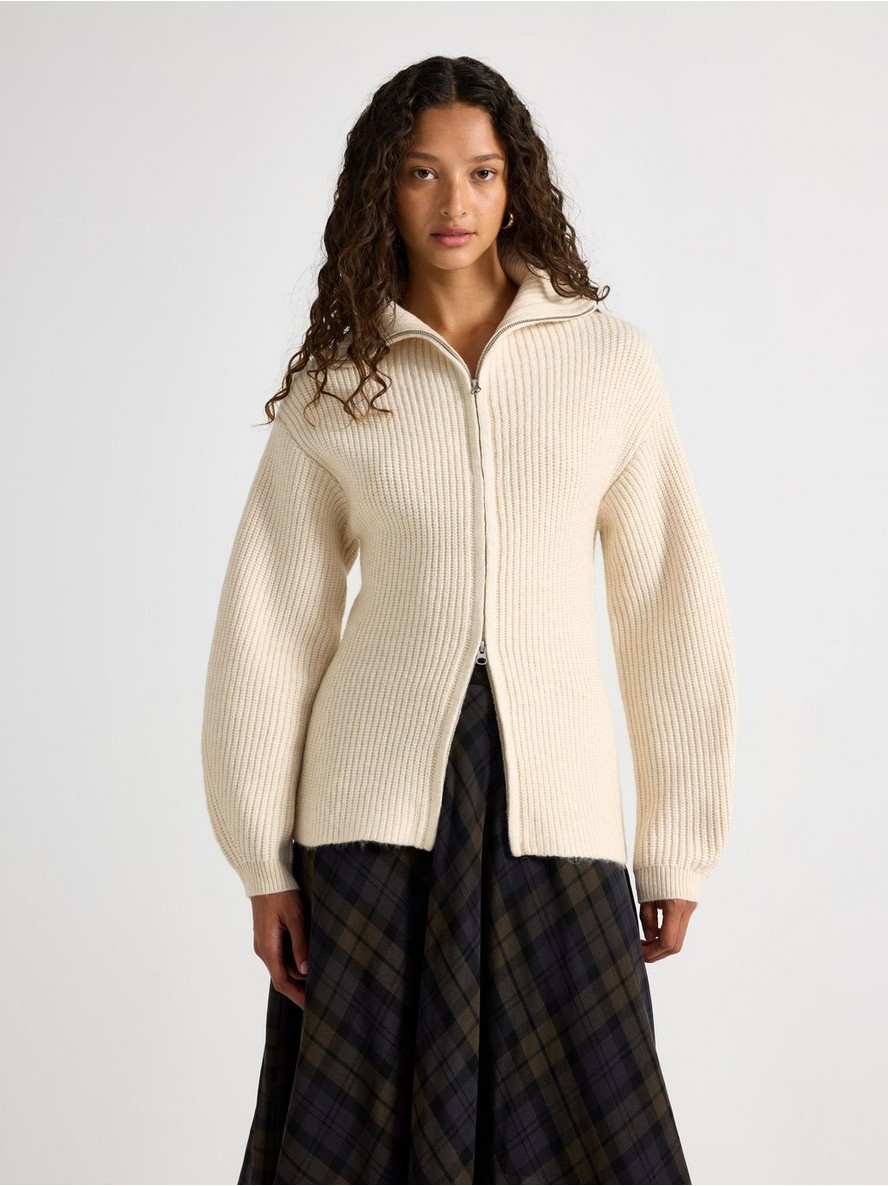 Knitted zip cardigan - 3011886-2659