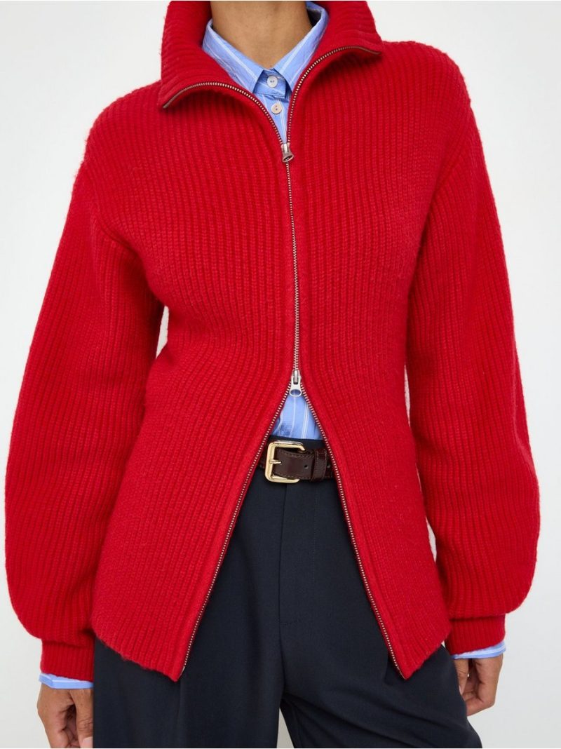 Knitted zip cardigan - 3011886-9873