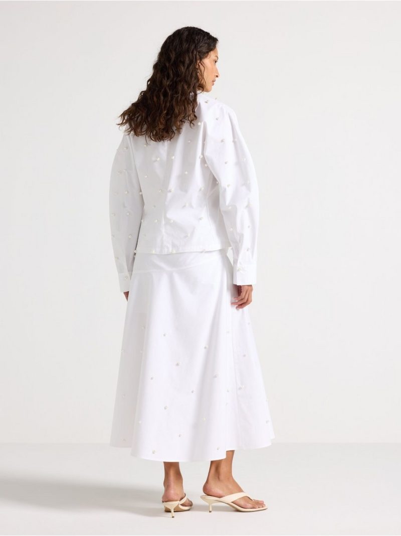 Midi skirt with pearls - 3011905-70