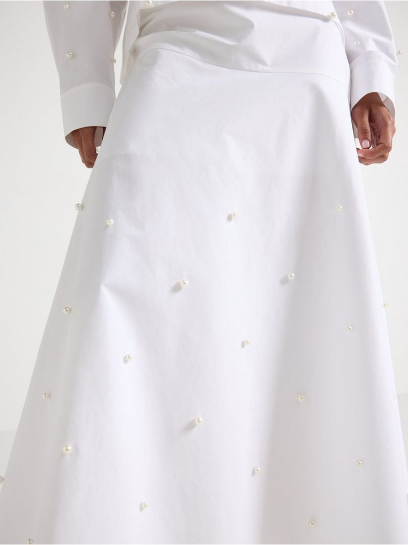 Midi skirt with pearls - 3011905-70