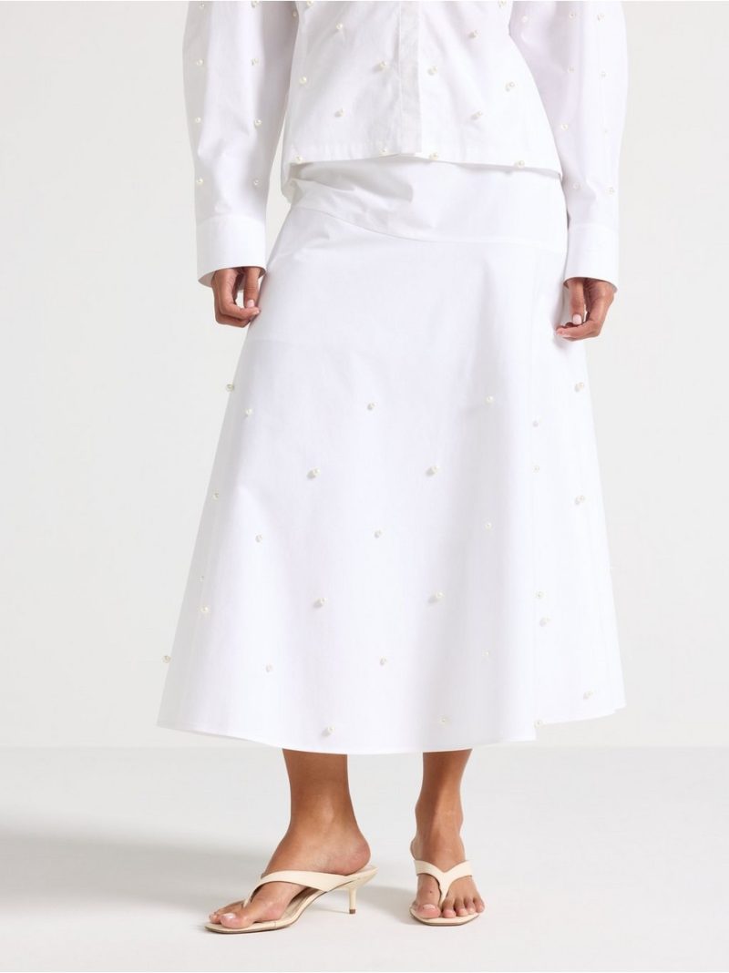 Midi skirt with pearls - 3011905-70