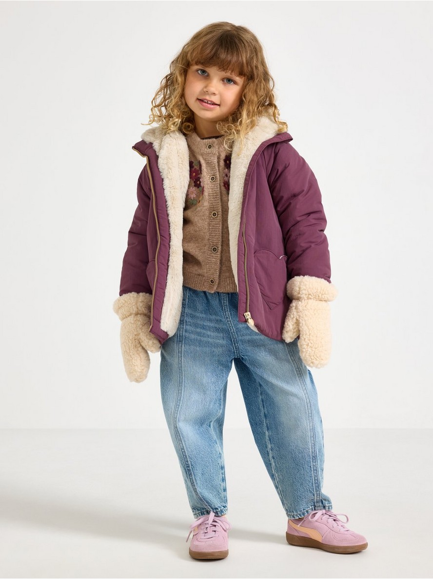 Padded jacket with faux fur lining - 3012187-9439