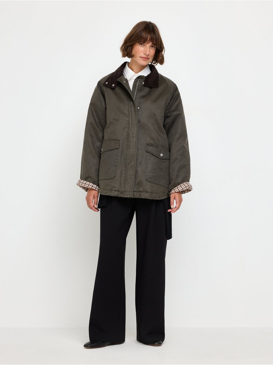 Padded jacket with coating - 3012193-8605
