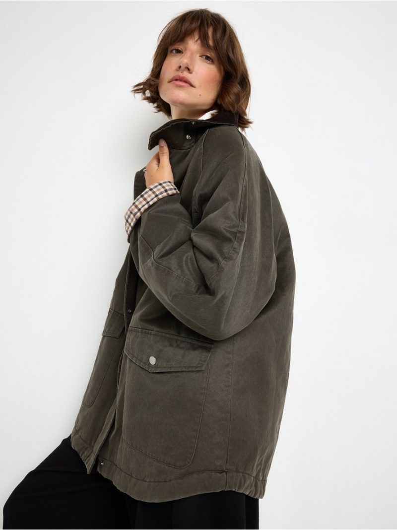Padded jacket with coating - 3012193-8605