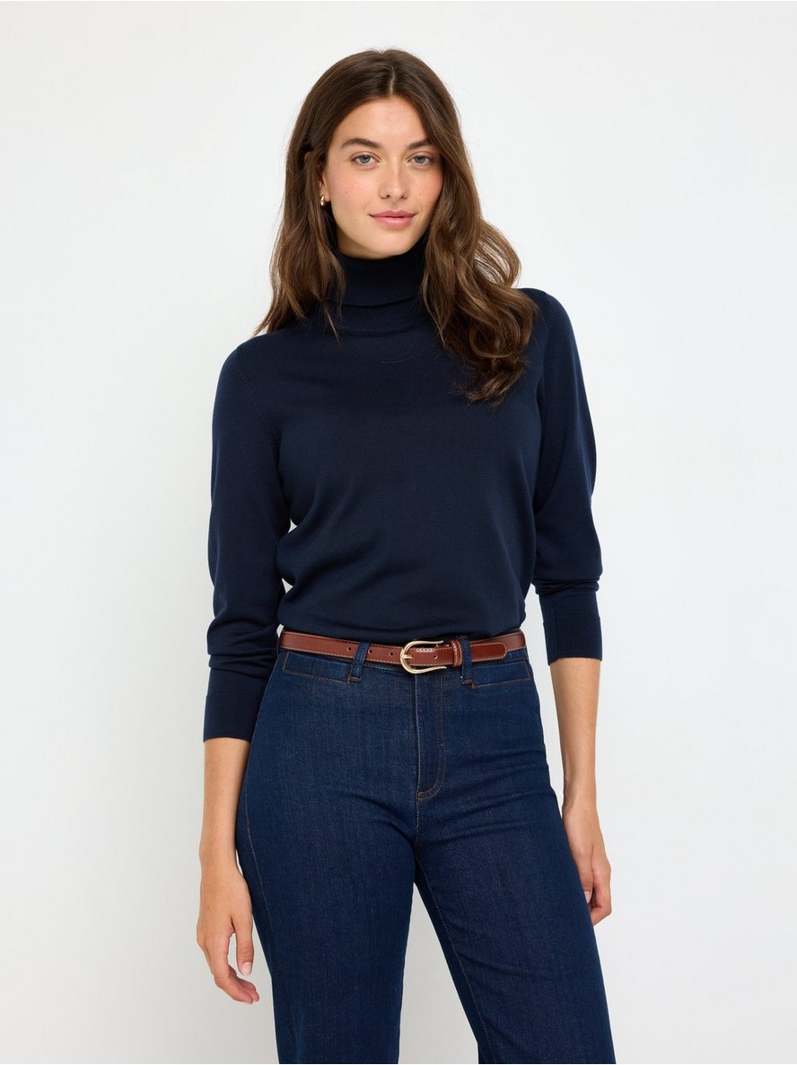 Fine-knit jumper with roll neck - 3012351-2150