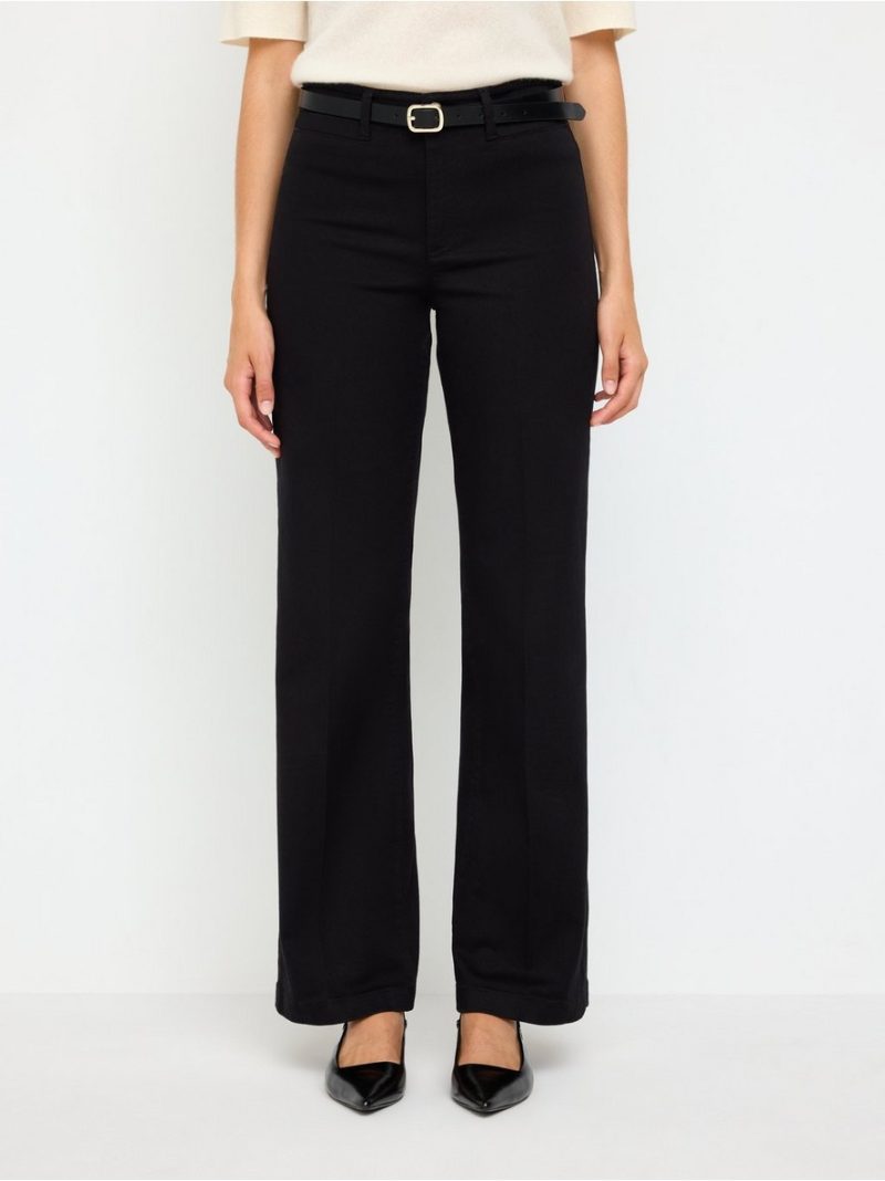 Wide trousers with pleats - 3012443-80