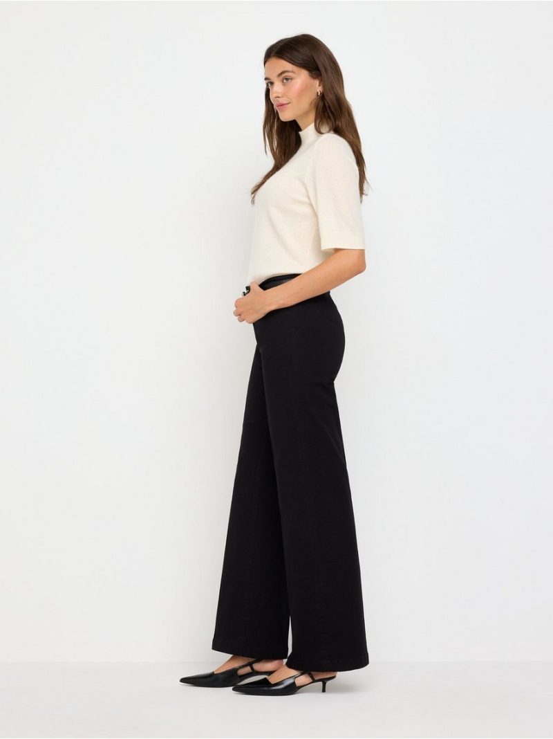 Wide trousers with pleats - 3012443-80